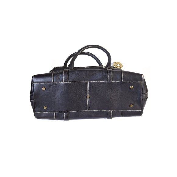 Prix De Dressage Satchel Black Leather Ghurka Style Satchel Purse - Picture 9 of 11